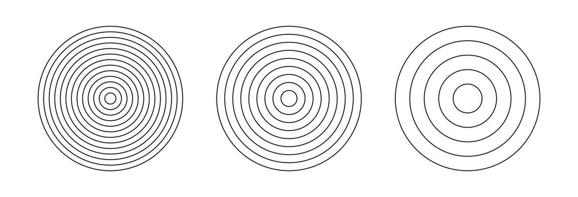 Polar grids concentric circles. Wheel of life, habits tracker. Circle diagrams divided on 12, 8, 4 segments. Blank graph paper. Coaching tool. Circles within a circle template. Lifestyle balance icon.