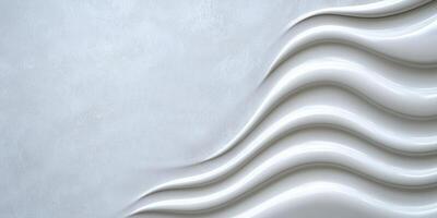 White abstract background with wavy lines photo