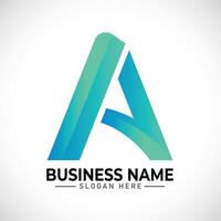 A gradient logo design colorful template vector