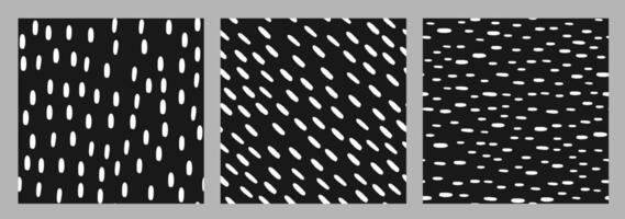 Small Dash Pattern . Dotted lines texture. Set of Retro seamless pattern with hand drawn sprinkles. Memphis style vector