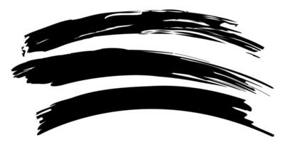 Brush texture, brush pattern, wave pattern brush stroke material, grunge texture on white background vector