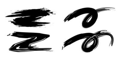 ink brush pattern, and wave pattern brush stroke material, grunge texture on white background vector