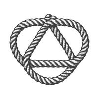 a rope knot in the shape of an infinity symbol vector