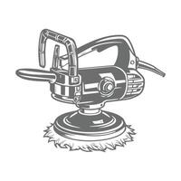 a black and white image of a polisher vector