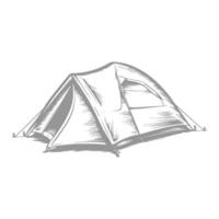 a tent is shown on a white background vector