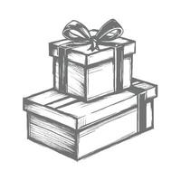 gift boxes with bow on white background illustration vector