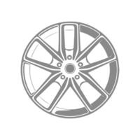 a wheel with a black rim and a white background vector