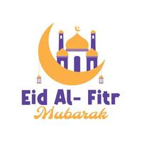 Eid Mubarak design graphic element, eid al-fitr vector