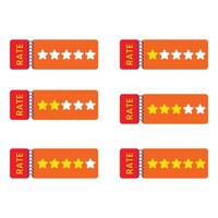 Rating review icon element design vector