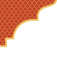 Corner arabic pattern element design with lantern vector