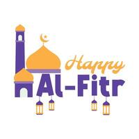Happy Al - Fitr Graphic Element design vector