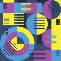 square bauhaus geometric abstract background vector