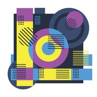 bauhaus square element flat shape futuristic vector
