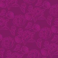 peony line pattern ornate vector