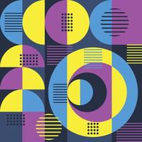 bauhaus style square element flat material vector