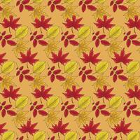 autumn leaves pattern. seasonal october background vector