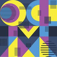 bauhaus square circle geometric design element vector