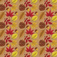autumn leaves forest pattern. background vector