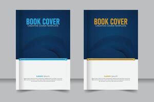 Cover book presentation design, with dark gradient blue color and white color background 6 inch width 9 inch height size book cover template, cover design, book cover, flyers poster template. vector
