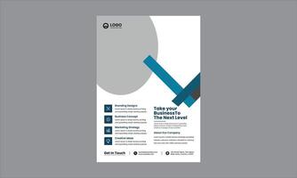 This design is a modern business flyer with a clean and professional layout. vector