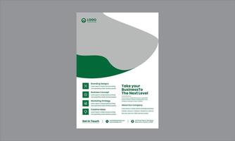 flyer design is a modern, professional, and corporate-style business template with a structured layout. vector