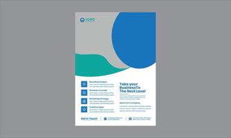 This flyer design is a modern and professional corporate business template with a visually appealing layout. vector