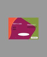 skincare product sale banner design vector
