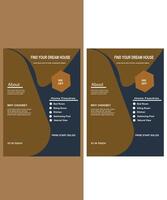 Modern house flyer design layo ut vector