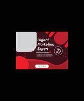 digital marketing expert post design template vector