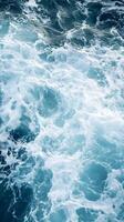 A close up view of the ocean with waves photo