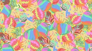 Easter egg pattern with overlapping fabric patterns vector