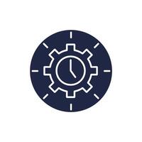 time icons Flat style design vector