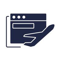 landing page icons Flat style design vector
