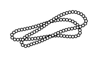 Doodle illustration of beads for Mardi Gras will be useful for creating invitations, decorations, advertising, as well as decorating clothes and accessories for carnival and festive events vector