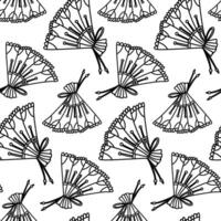 pattern of doodle fans for Mardi Gras or costume party. It is part of decor of women's costume. It is suitable for making invitations, posters, decorations and promotional materials for events related vector