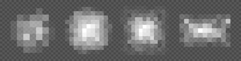 Pixelated blur effect for censoring sensitive explicit content. Common in media, social, moderation tools to obscure inappropriate or private visuals. Digital censorship filter. illustration vector