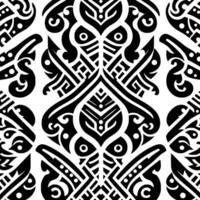 A black and white tribal pattern vector