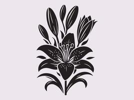Easter Lily Silhouette Icon for Branding, Logos, and Custom Merchandise vector