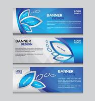 Blue banner design web template Set. web banner background vector
