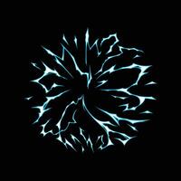 rounded lightning burst cartoon effect vector