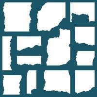 blank torn of paper element vector