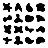 flat abstract basic fluid shape vector