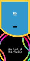 Gradient Line Banner Template. Colorful Modern Style Design in the Circle vector