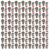 koala, elephant with watermelon as a pattern background vector