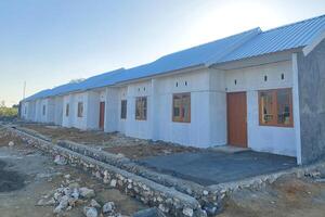 Subsidized Permanent Houses lined up photo