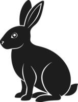 An Elegant Rabbit Silhouette - Perfect for Spring and Easter Designs vector