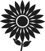Sunflower Silhouette - Elegant Floral Artwork for Mother's Day vector