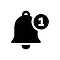 Web bell notification with a number icon. vector