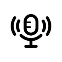 Microphone with sound waves icon design art. vector