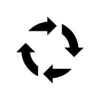 Share arrows forming a circle icon black and write vector